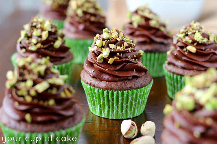 Chocolate Pistachio Cupakes