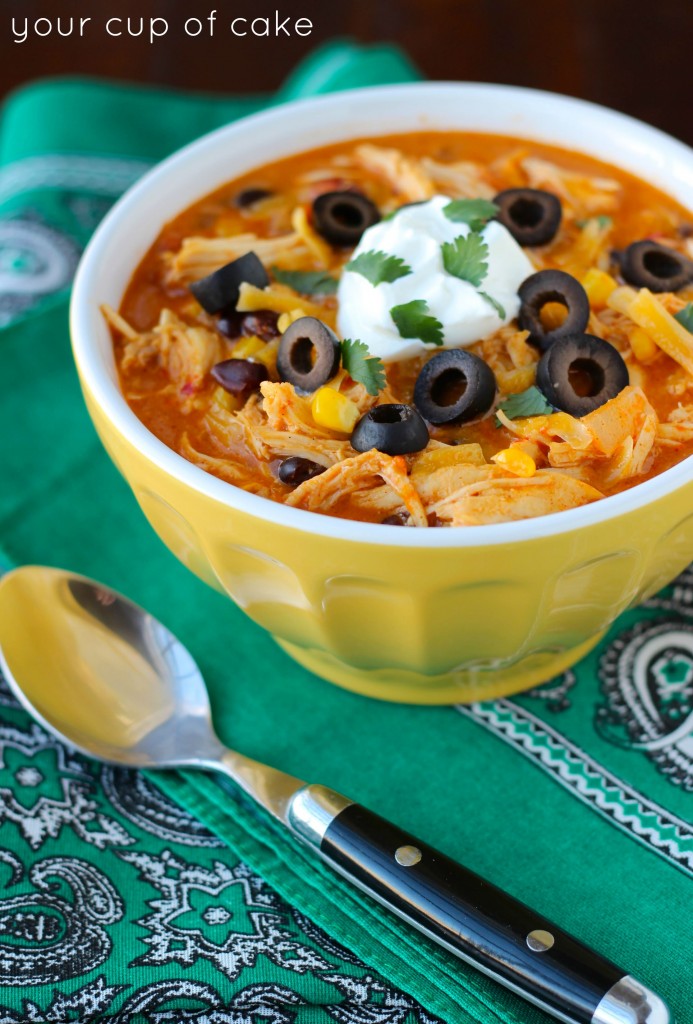 Crockpot Chicken Enchilada Soup