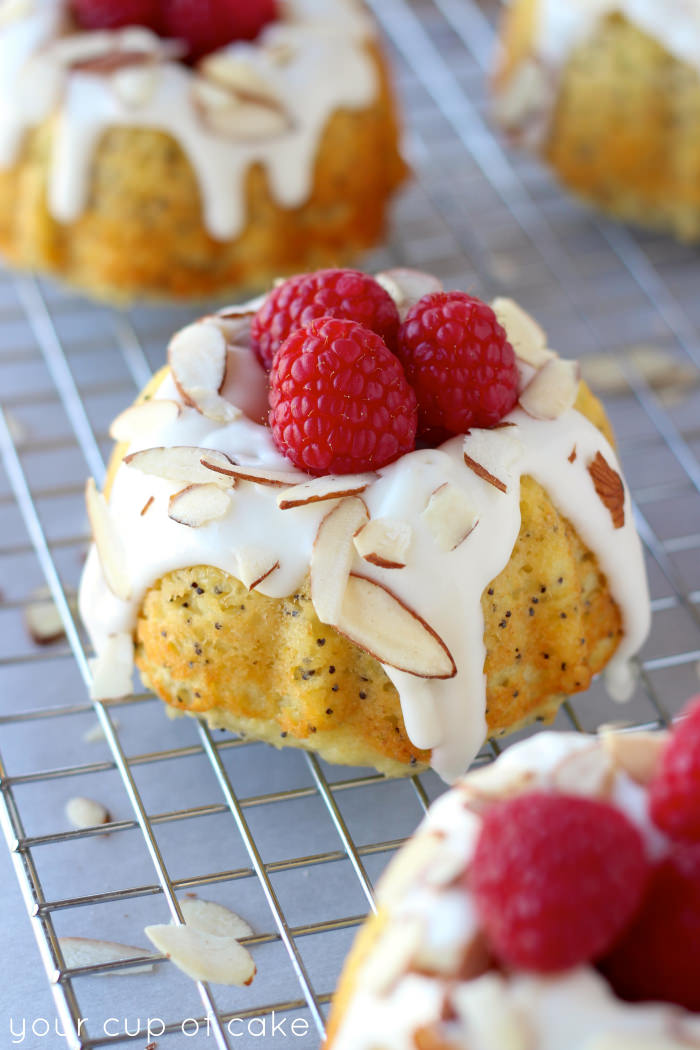 Mini Lemon Poppy Seed Bundt Cakes - Oh Sweet Basil