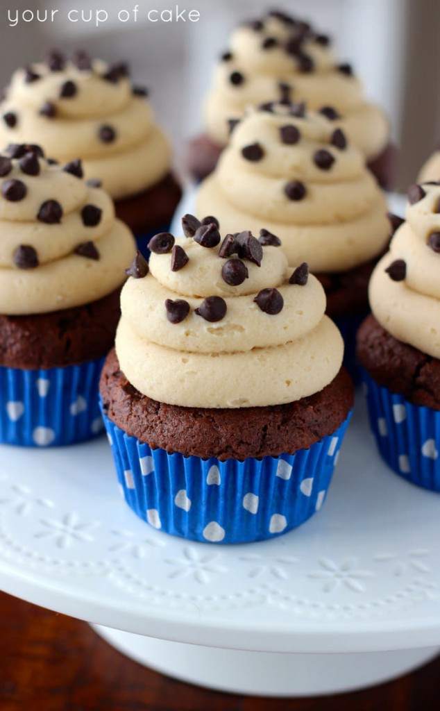 Chocolate Cookie Dough Cupcake