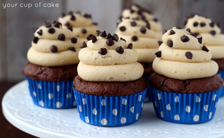 Chocolate Cookie Dough Cupcakes