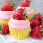 Strawberry Pineapple Greek Yogurt Cupcakes