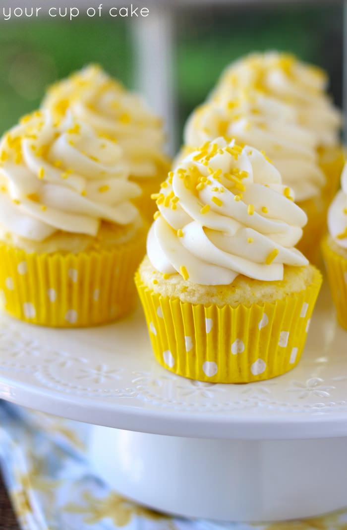Lemon Cream Cheese Cupcakes - Your Cup of Cake