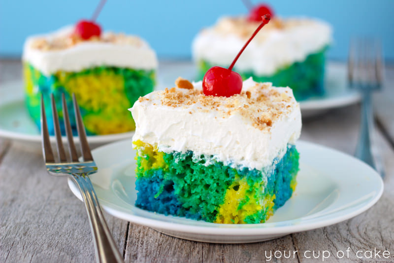 Tie Dye Poke Cake