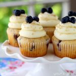 Cinnamon Blueberry Cupcakes with Cream Cheese Frosting