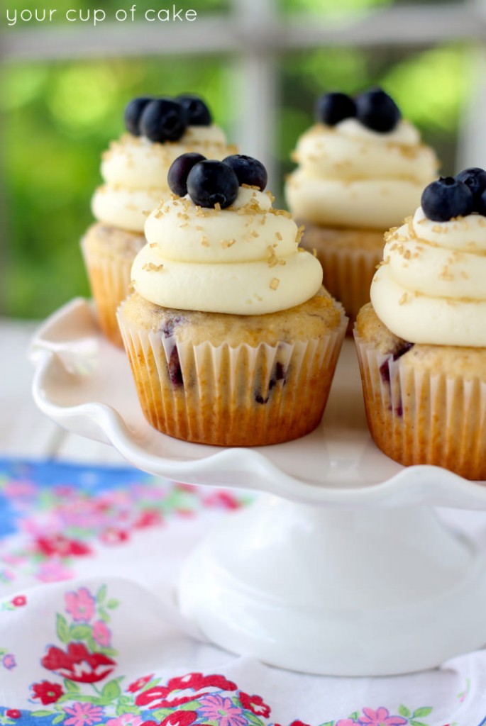 Cinnamon Blueberry Cupcakes with Cream Cheese Frosting