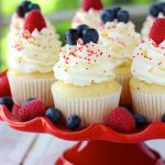 Lemon Whipped Cream 4th of July Cupcakes