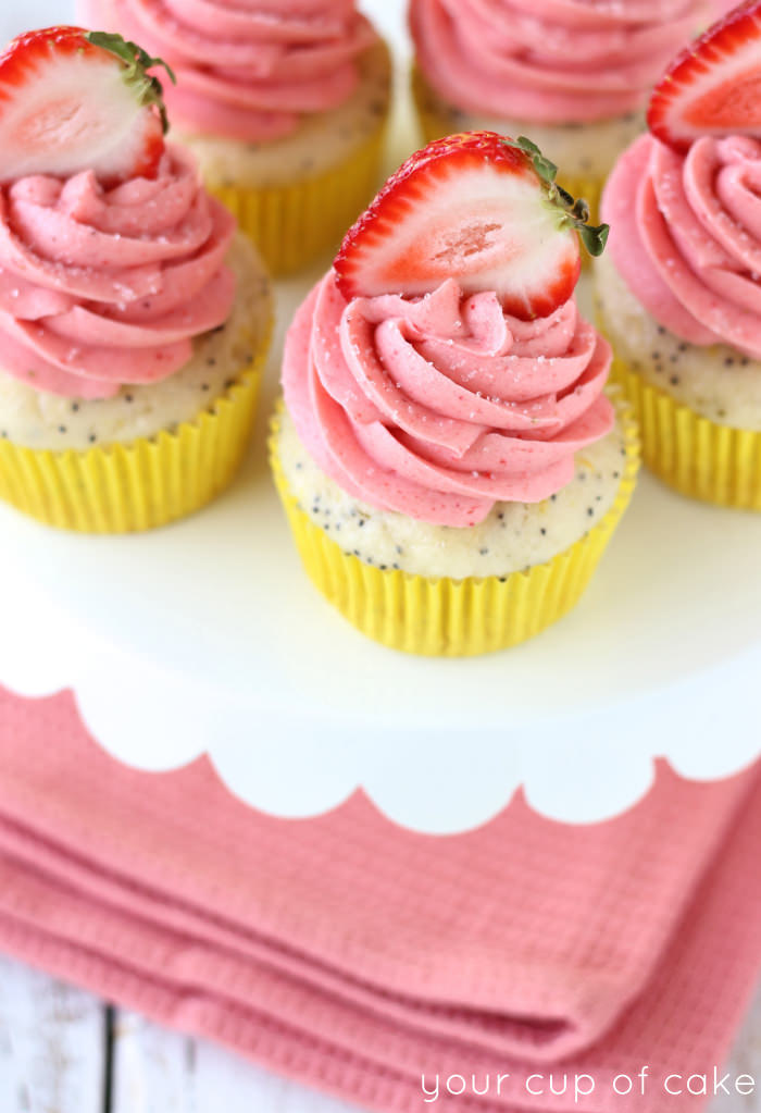 Lemon Poppy Seed Cake Mix Cupcakes