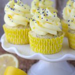 Lemon Poppy Seed Cupcakes with Quick Lemon Mousse