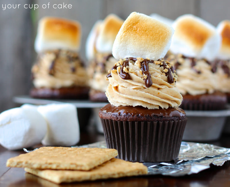 Peanut Butter S'mores Cupcakes