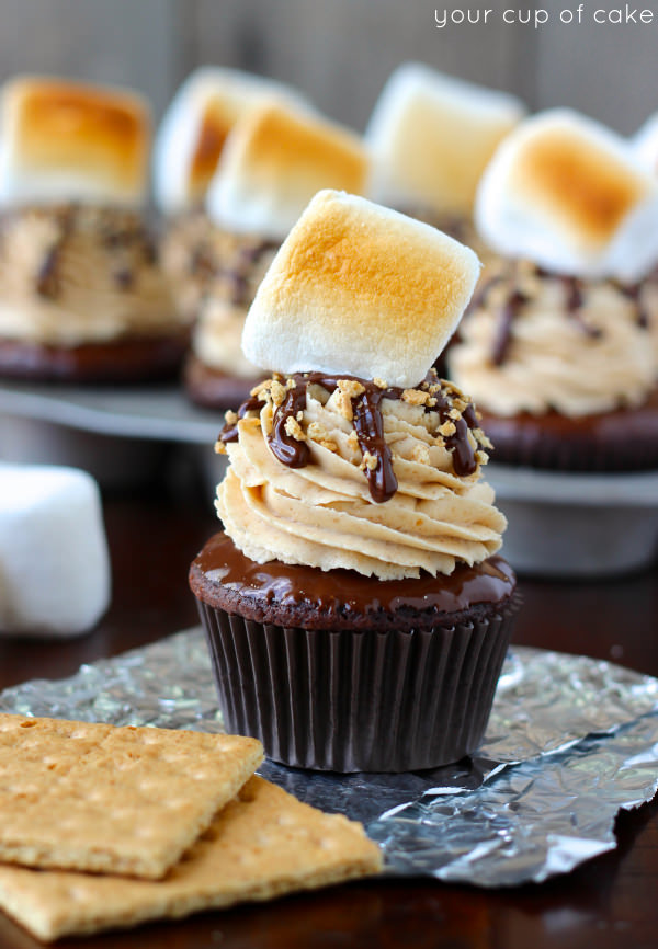 Peanut Butter Smores Cupcakes