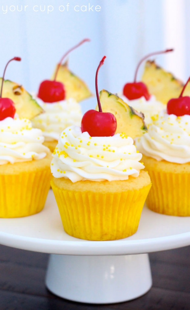 Pineapple Cream Cupcakes - Your Cup of Cake
