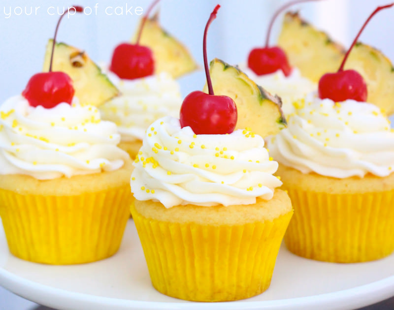 Pineapple Cream Cupcakes