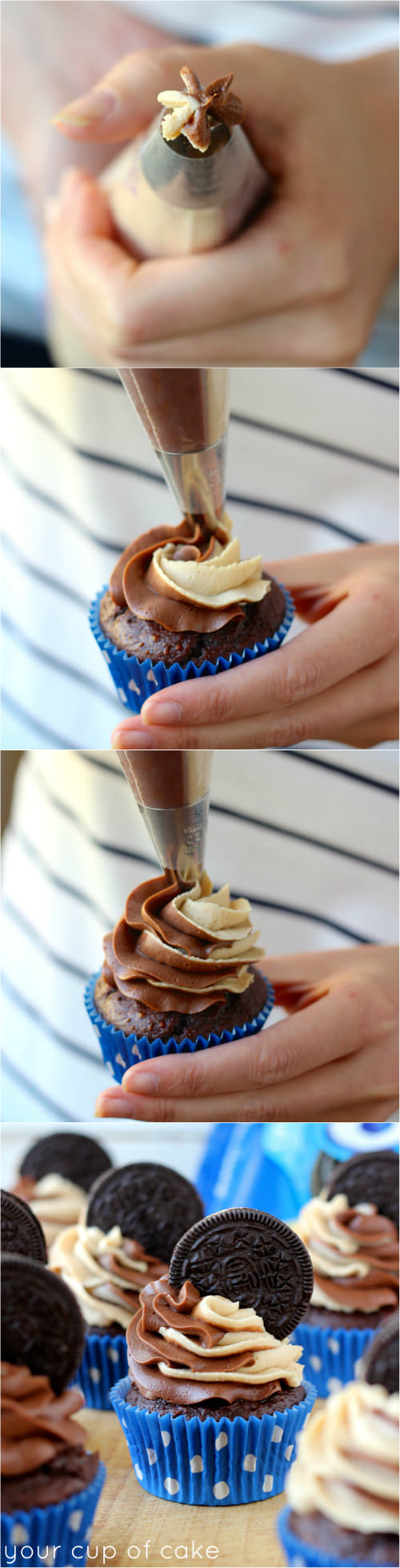 How to pipe swirl frosting cupcakes