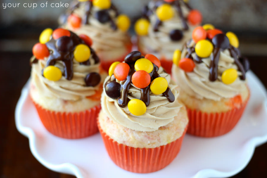 Reeses Pieces Cupcake