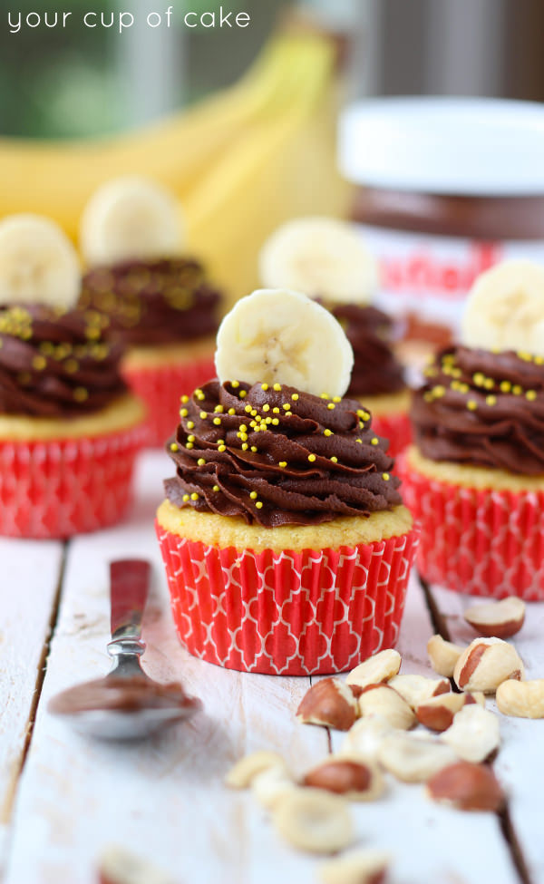 The Best Banana Nutella Cupcakes