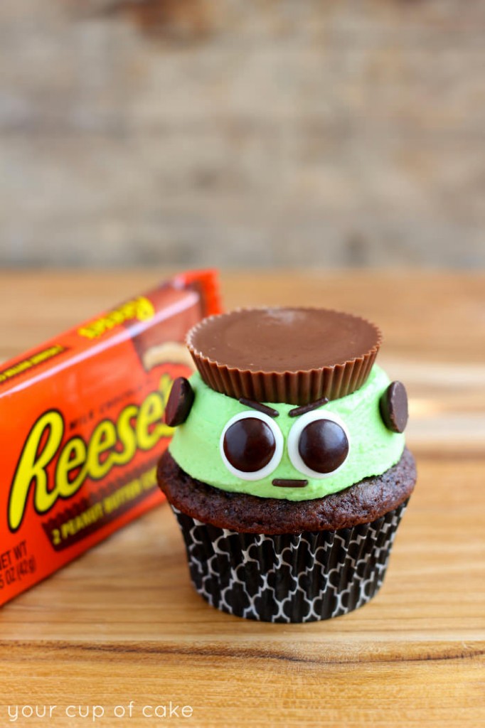 Reese’s Frankenstein Cupcakes