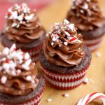 Chocolate Candy Cane Cupcakes