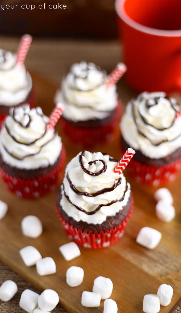 Easy Hot Chocolate Cupcakes