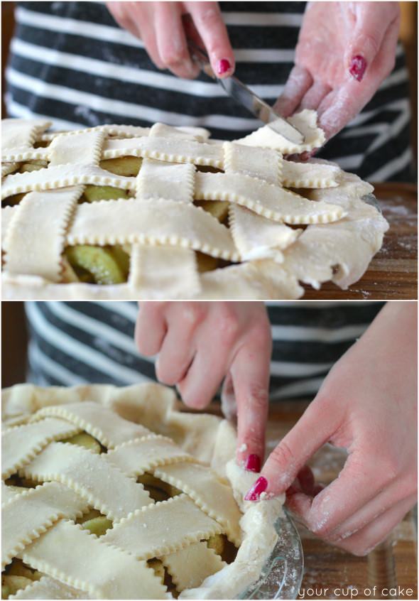 How to lattice a pie crust