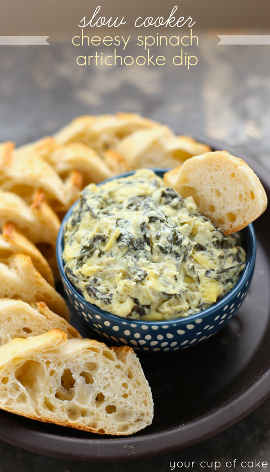 Spinach Artichoke Dip - Crockpot or Oven Baked