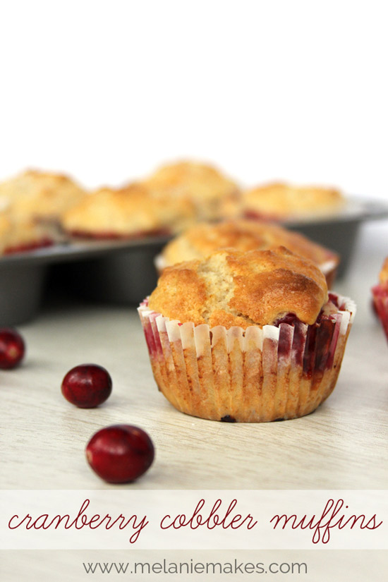 Cranberry Cobbler Muffins | Melanie Makes