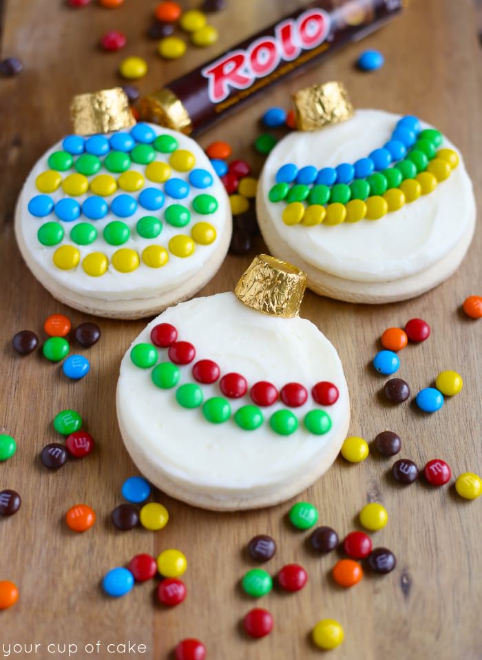 Decorated Christmas Ornament Cookies