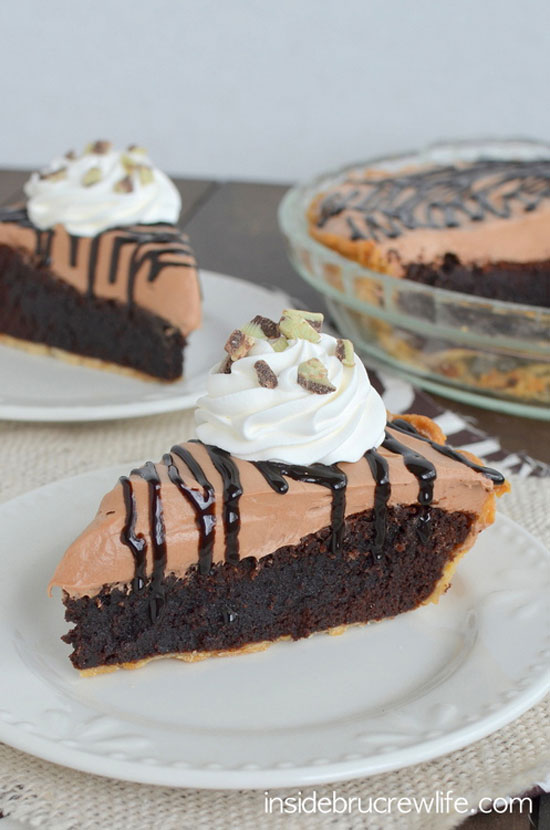 Andes Mint Cheesecake Brownie Pie | Inside Brucrew Life