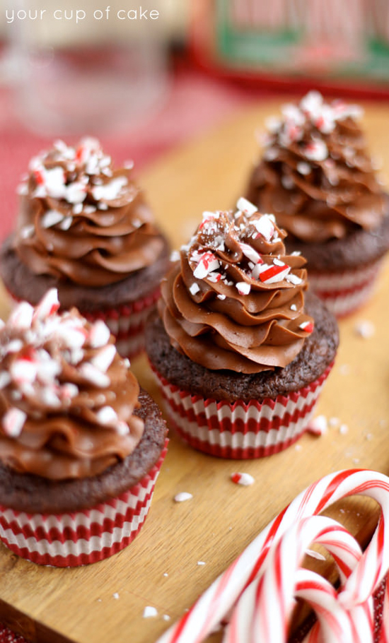 Chocolate Candy Cane Cupcakes | Your Cup of Cake