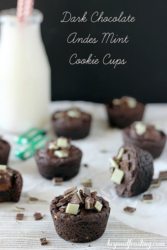 Dark Chocolate Andes Cookie Cups | Beyond Frosting