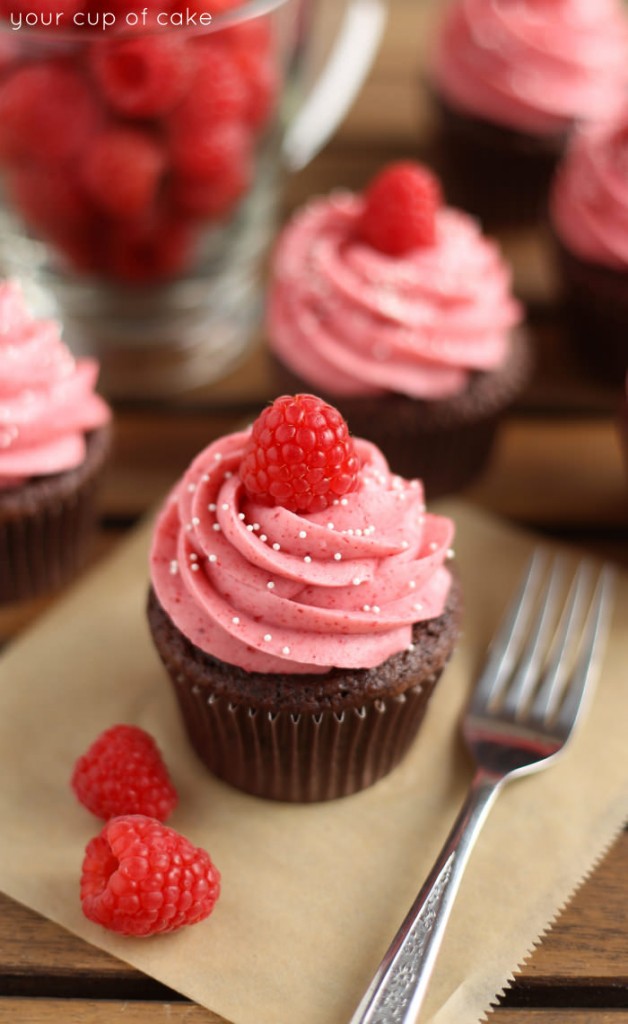 Raspberry Hot Chocolate Cupcake