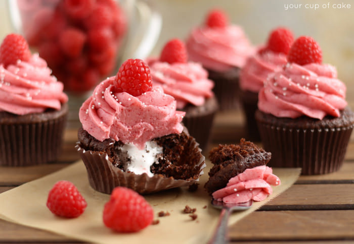 Raspberry Hot Chocolate Cupcake Recipe