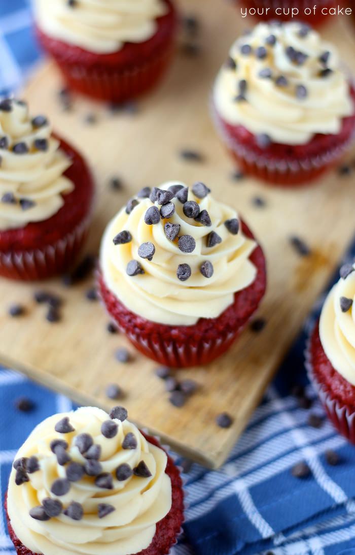 Red Velvet Cookie Dough Cupcake Recipe