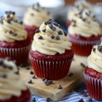 Red Velvet Cookie Dough Cupcakes