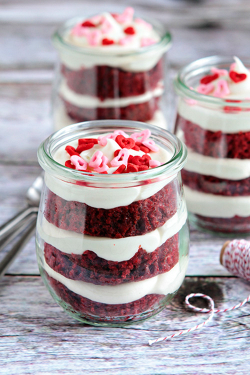 Red Velvet Cupcakes in A Jar | My Baking Addiction 