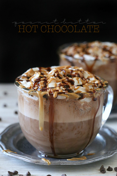 Peanut Butter Hot Chocolate | Nutmeg Nanny  (Pictured Below)