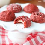 Red Velvet Cookies filled with Cream Cheese