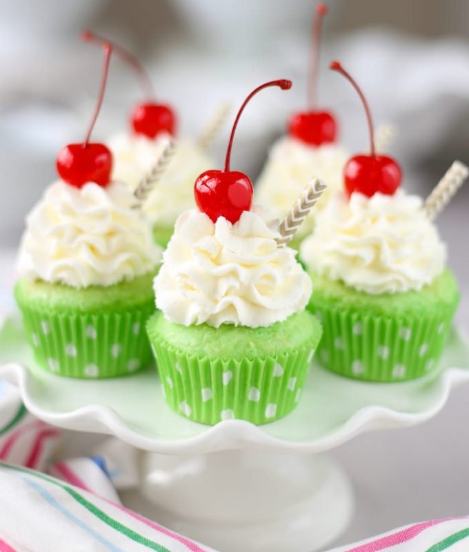 These Shamrock Shake Cupcakes are almost too cute to eat!