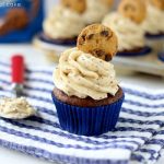 Chocolate Banana Cookie Dough Cupcakes