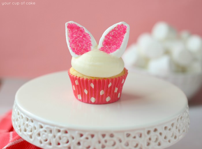 Easy Bunny Ear Cupcakes