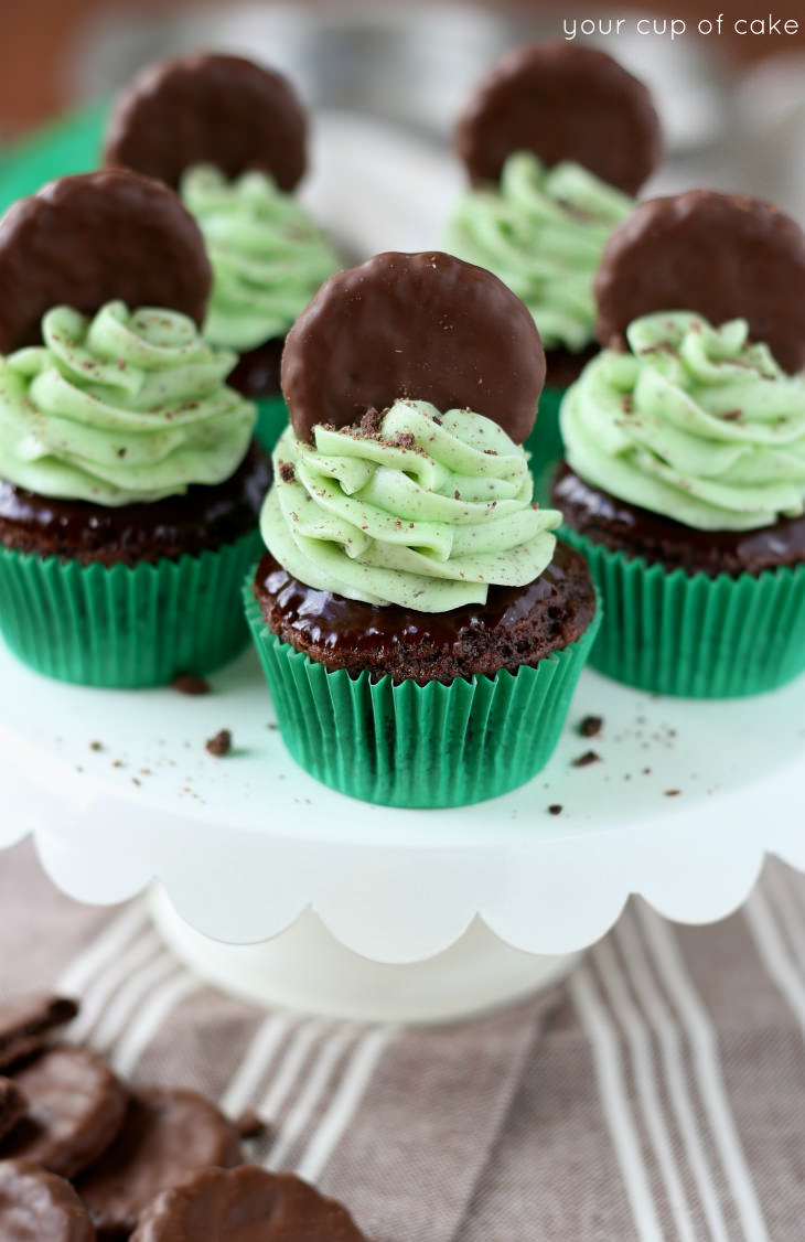 Delicious and easy Thin Mint Cupcakes