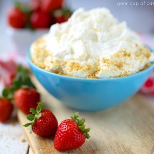 2 Ingredient Cheesecake Fruit Dip, it's so easy to make and tasty! Yum!