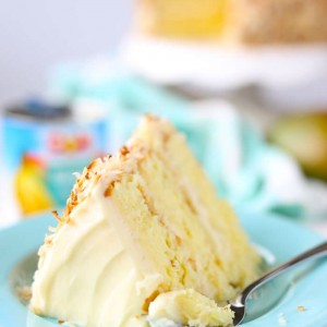Coconut Mango Cake that makes you feel like you're on vacation in Hawaii!