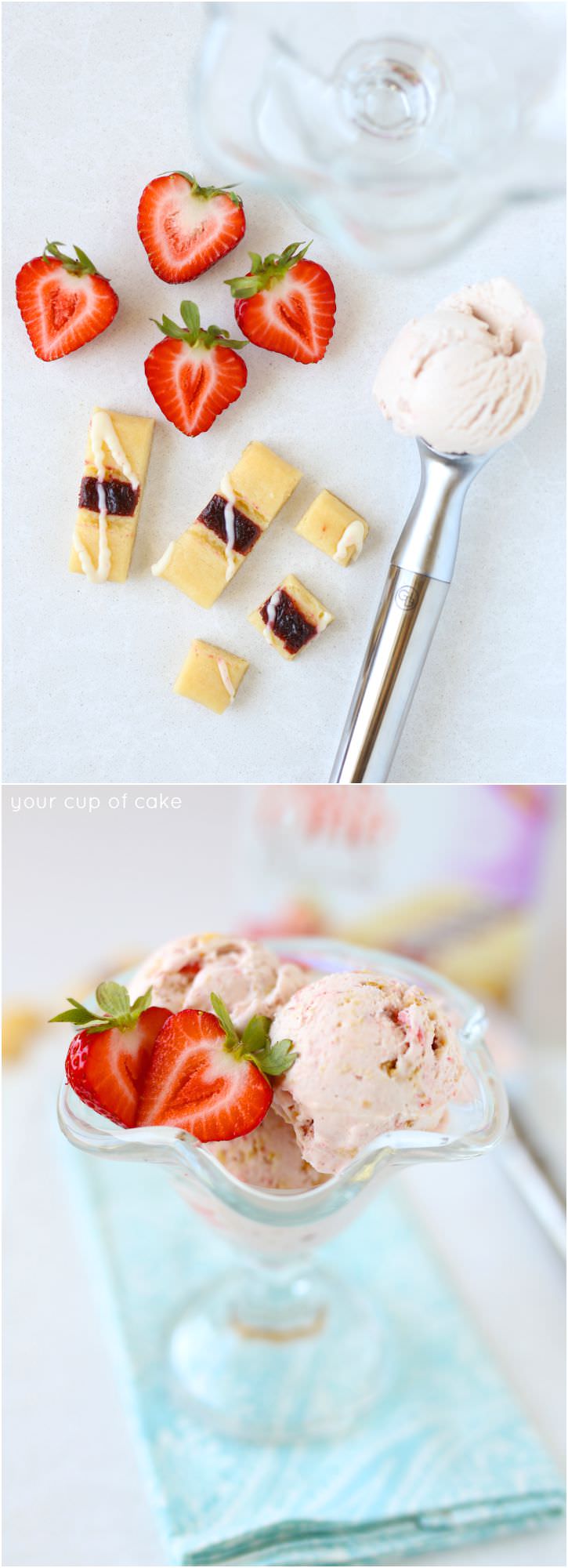 Strawberry Cheesecake Ice Cream using 3 ingredients 