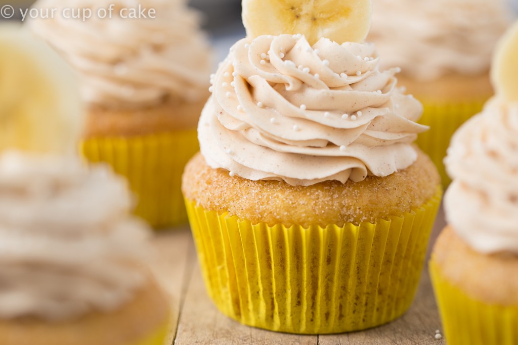 Banana Snickerdoodle Cupcakes, these are so good! 