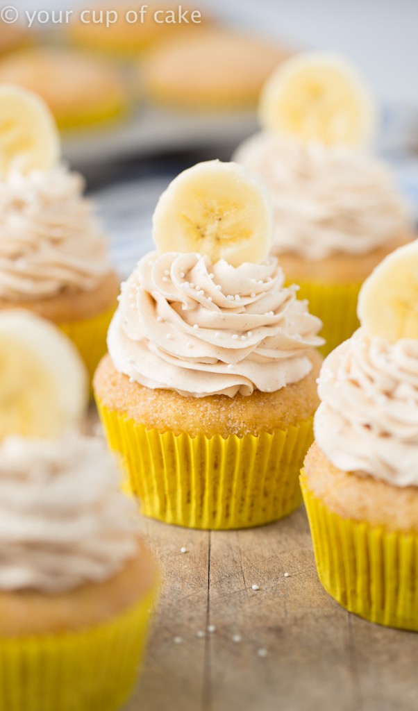 Banana Snickerdoodle Cupcakes, these are so good! 