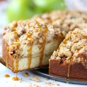 Caramel Apple Coffee cake, this is perfect for fall!