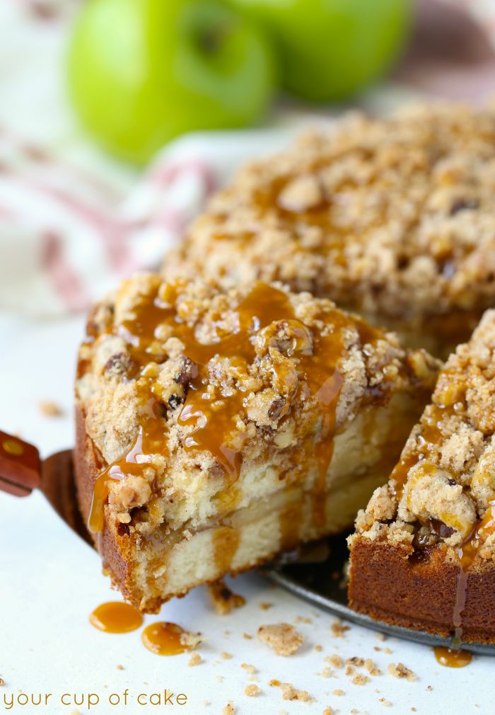 Caramel Apple Coffee Cake - Your Cup of Cake