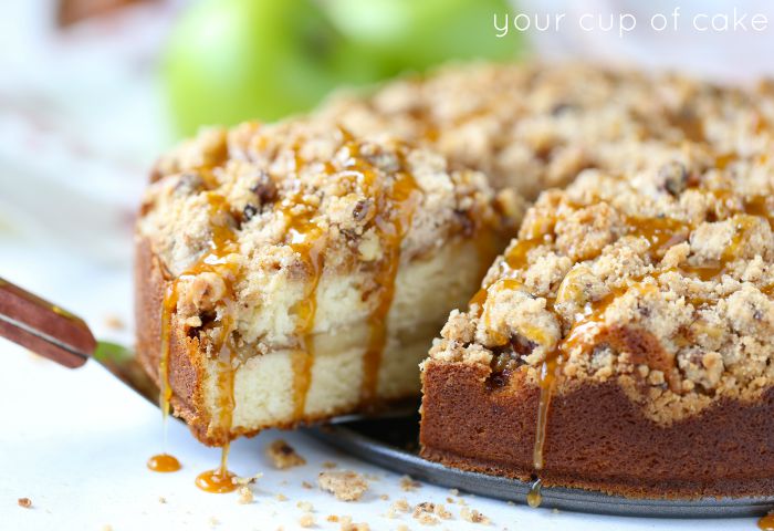 Caramel Apple Coffee cake, this is perfect for fall! 