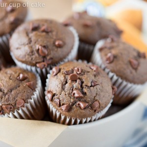Low Fat Chocolate Mini Muffins that are dairy free!